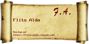 Flits Alda névjegykártya